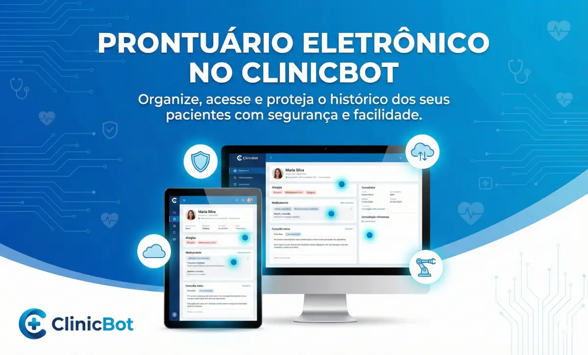 Prontuário eletrônico no ClinicBot